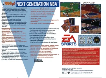 NBA Live 96 (Europe) box cover back